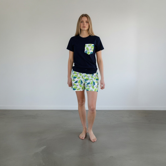 piżamy damskie Piżama Unisex bawełniana w leniwce