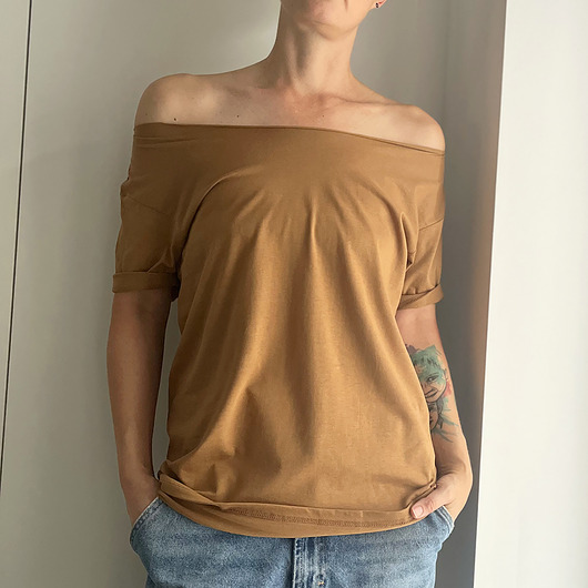 t-shirt damskie Orzech Oversize