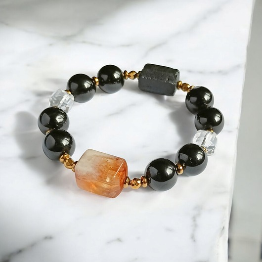 bransoletki z kamieni naturalnych OCHRONA - BOGACTWO - oczyszczenie - masywna bransoletka