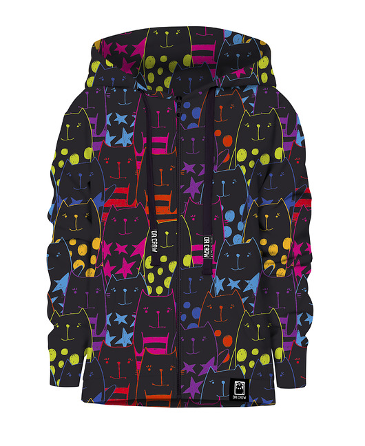 bluzy dla chłopców Bluza Zamek Chłopiec DR.CROW Koty