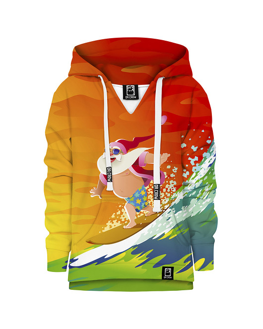 bluzy dla chłopców Bluza Chłopiec DR.CROW Santa Claus Surfing