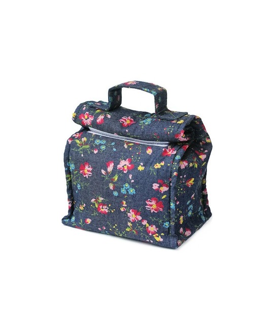 Torba na śniadanie - Jeans/kwiatki cuba libre