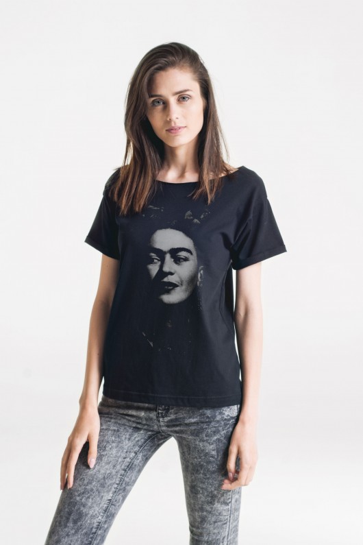 FRIDA KAHLO - Oversize T-shirt CZARNY GAU great as You