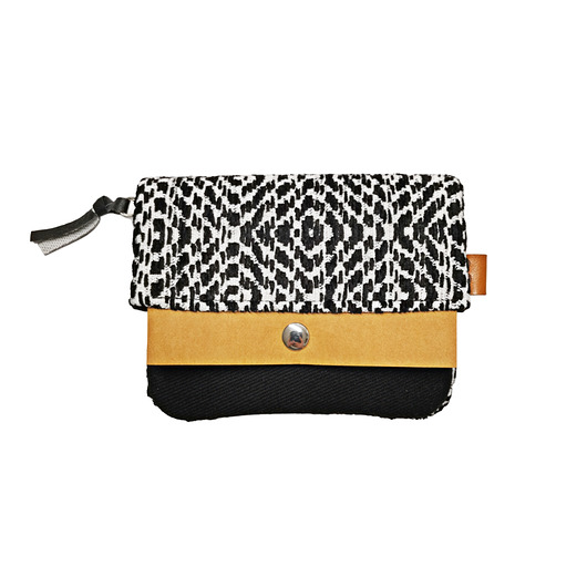 portfele damskie Portfel Boho Mini - Czarny Etniczny