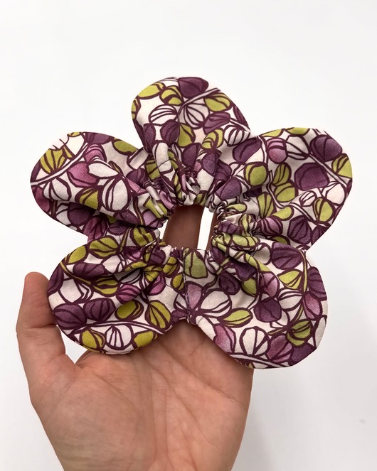 gumki do włosów Flower Scrunchie Purple