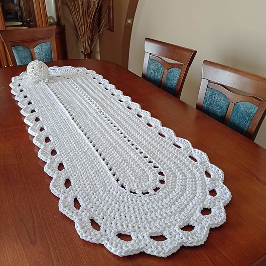 dywany Bieżnik owalny ze sznurka bawełnianego 50cmx150cm
