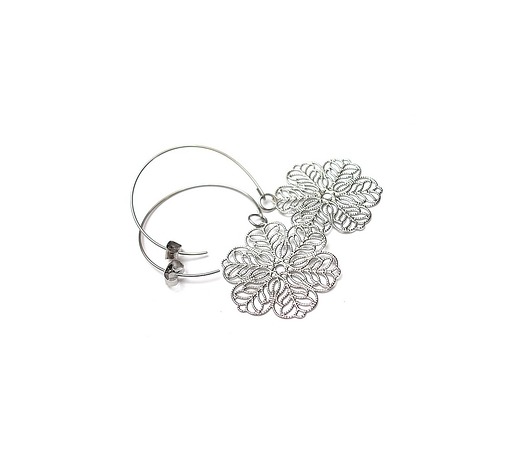 Alloys Collection  /silver rosette/ - kolczyki KiKa pracownia