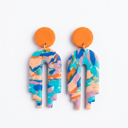 kolczyki z masy plastycznej Kolczyki Pop