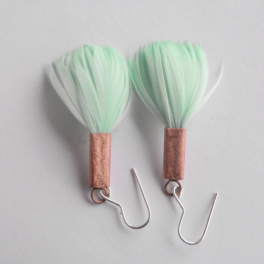 kolczyki z piórami PIÓRKO kolczyki