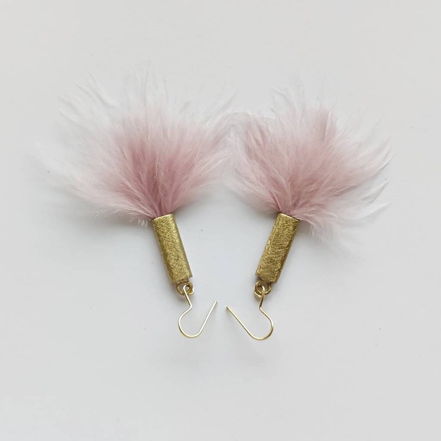 kolczyki z piórami PIÓRKO kolczyki