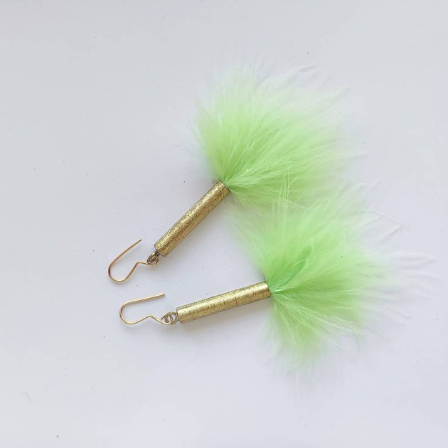 kolczyki z piórami PIÓRKO kolczyki