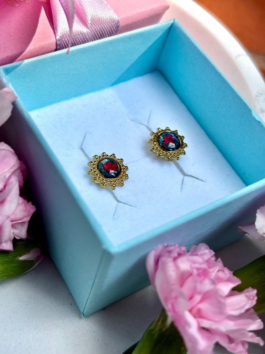 kolczyki z żywicy Kolczyki słoneczka