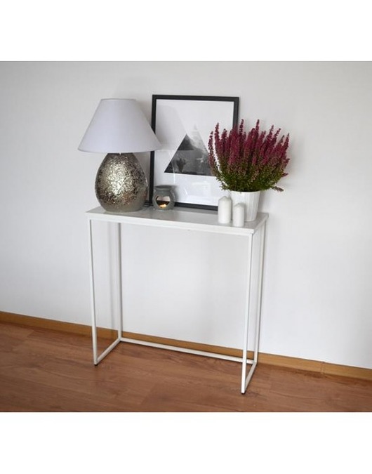 IRIS - konsola na wysoki połysk,komoda,toaletka,biały połysk Papierówka Simple form of furniture