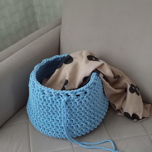 kosze do przechowywania Kosz szydełkowy ze sznurka 30cmx20cm