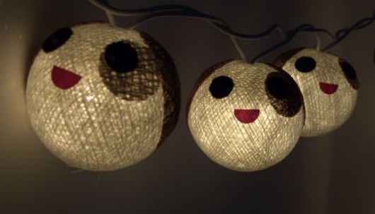 Qule Lampki Cotton Balls Panda Light qule