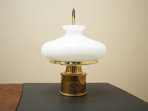 lampy stołowe Lampa naftowa, duński design, lata 50, produkcja: GV Harnisch
