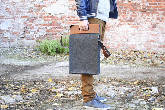 Torba z flcu Big Gray L + pasek moo studio