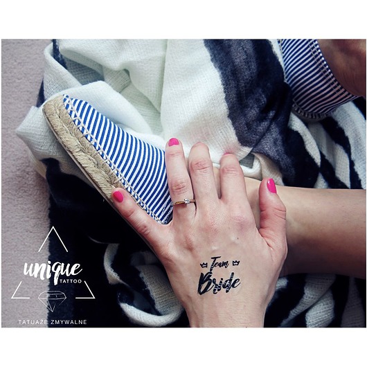 Korona Team Bride, Bride Wieczór Panieński tatua Unique Tattoo