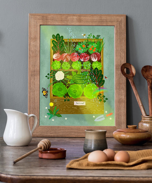 Skrzynka ogrodowa - plakat A3 fine art minimalmill