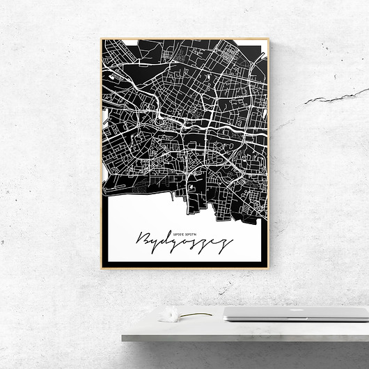 plakaty Plakat Bydgoszcz mapa