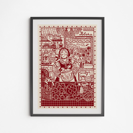 plakaty Plakat Baba z Pierogami