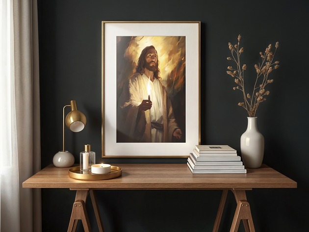 plakaty Plakat Jezus Jest Światłem, Plakat Na Ścianę MS-PLAK-0037