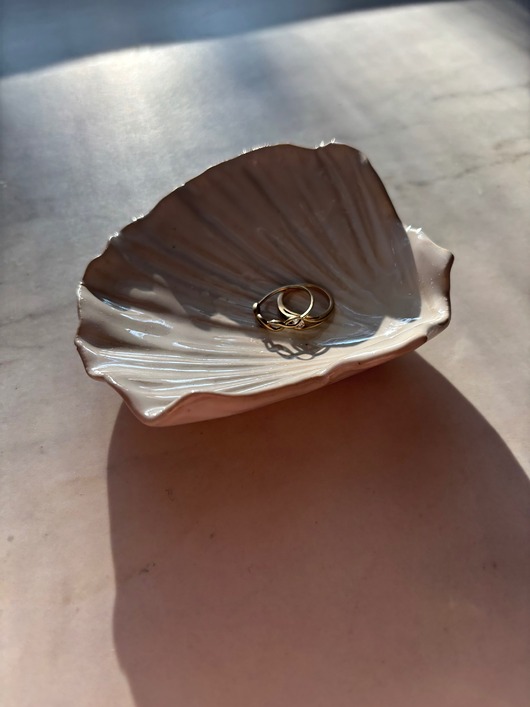 pojemniki na biżuterię Handmade Muszelka na Biżuterię Ceramiczna Rustic Waterfalls