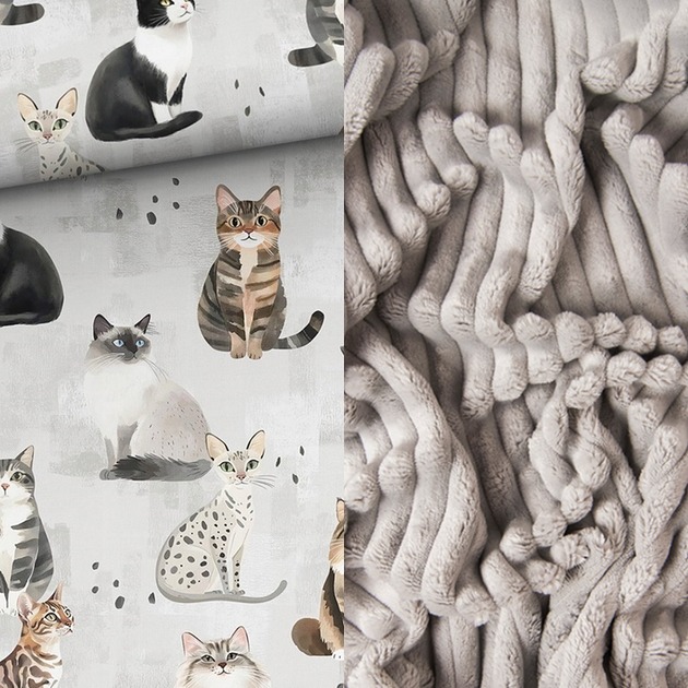 kocyki, kołderki, pościel dla dzieci WYJĄTKOWY koc _ koty _ kotki _ 75x100 cm