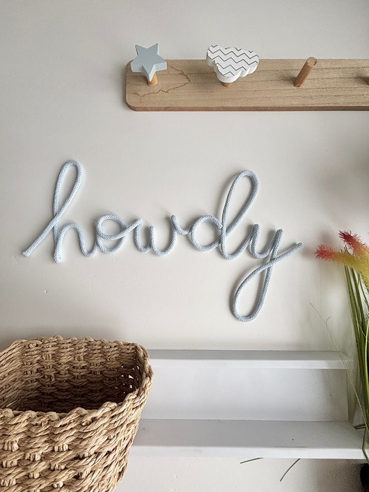 pokój dziecka - różne Napis Howdy na ścianę do pokoju małego kowboja lub kowbojki