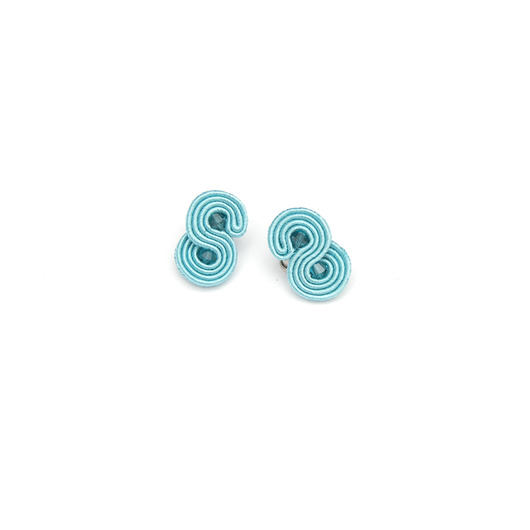 kolczyki soutache Turkusowe sztyfty / wkrętki