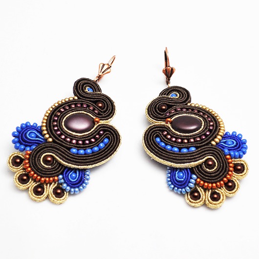 kolczyki soutache Sutaszowe kolczyki EIN ESUR