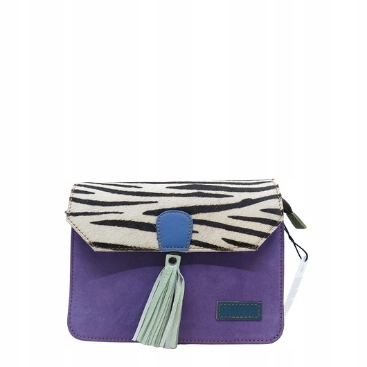 torby na ramię Torebka zamszowa, elegancka, skórzana, zamsz, ozdobny chwost eko OLIVKA