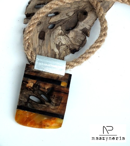 Wood&Amber Naszyjnik Dryfowy Maszyneria