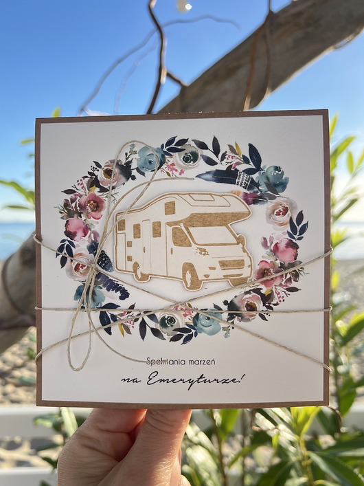 kartki scrapbooking Wyjątkowa kartka ręcznie robiona prezent - gratulacje kartka dla emeryta, eme