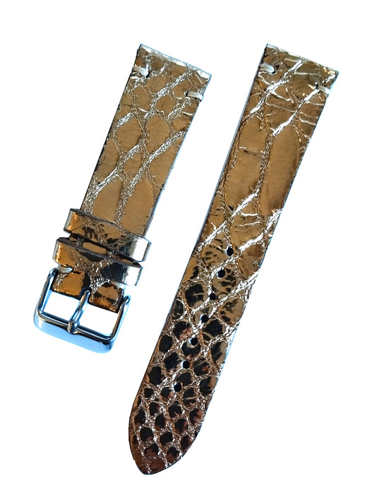 zegarki różne Pasek do zegarka  rozm: 20mm złoty krokodyl