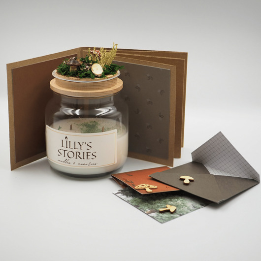świeczniki i świece Box prezentowy "The Walk in the Woods Story"-świeca z albumem