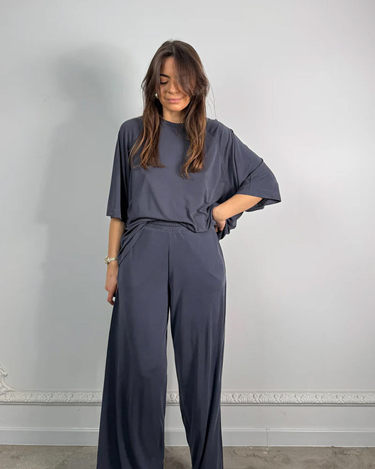 t-shirt damskie T-shirt Chillout new modal antracite