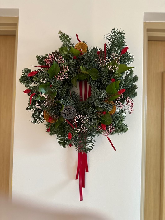 wianki bożonarodzeniowe Wianek świąteczny jodła i bluszcz