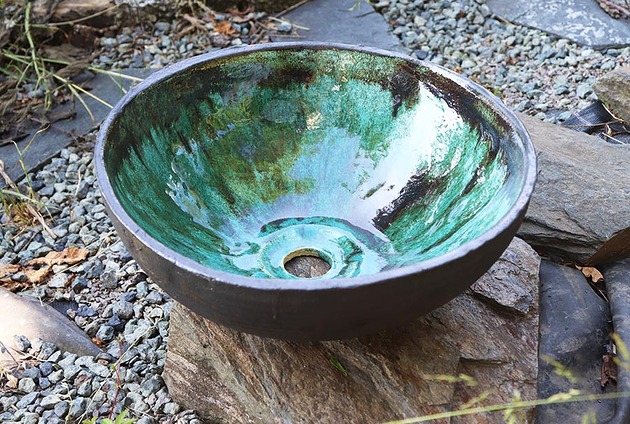 umywalki Ceramiczna Umywalka: Turkusowa Funkia
