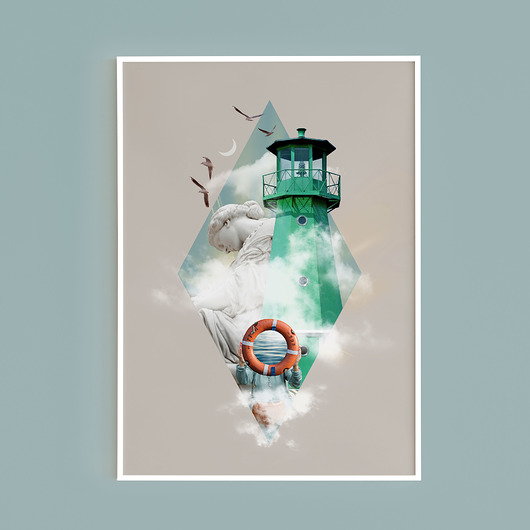 grafiki i ilustracje Zielona latarnia