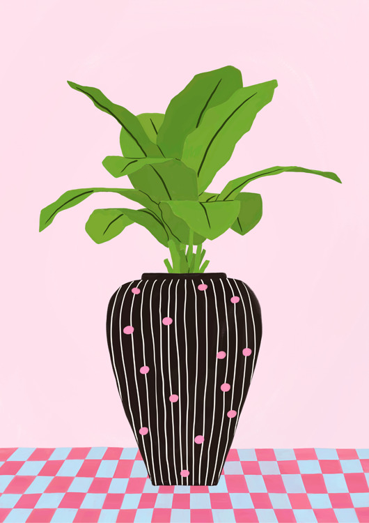 grafiki i ilustracje Ilustracja Kwiat doniczkowy