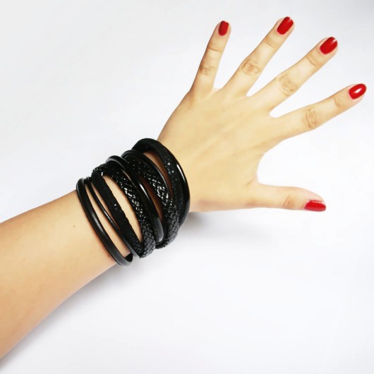 MEGA szeroka bransoletka CLASSIC BLACK kaktusia