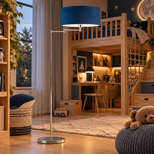 lampy podłogowe Regulowana lampa podłogowa do czytania w salonie CANCUN VELUR KIDS