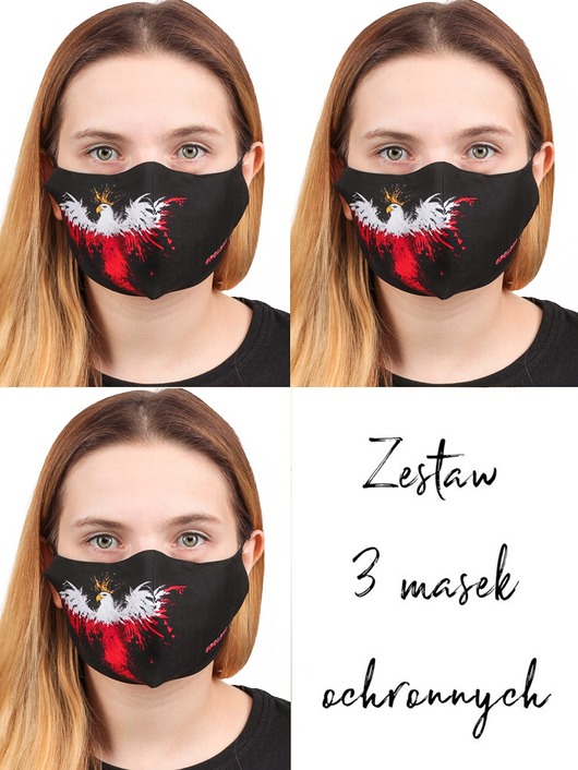 3szt. masek ochronnych- orzeł Usunieta