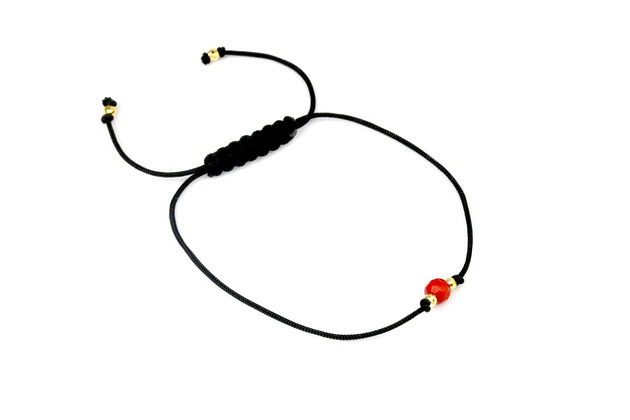 Bransoletka Koral Sznurek złoto Brazi Druse Jewelry