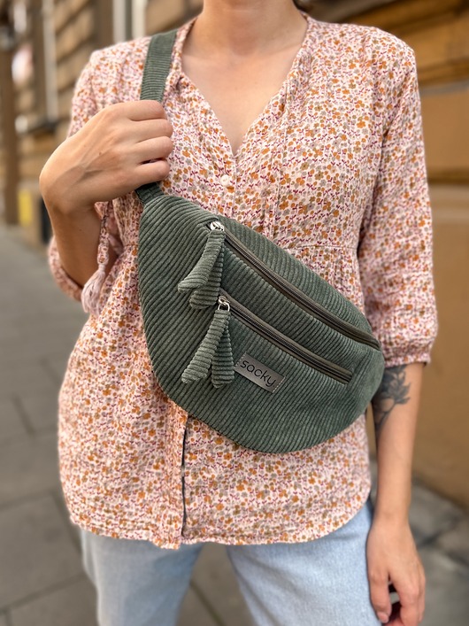 saszetka nerka Sztruksowa nerka fall khaki