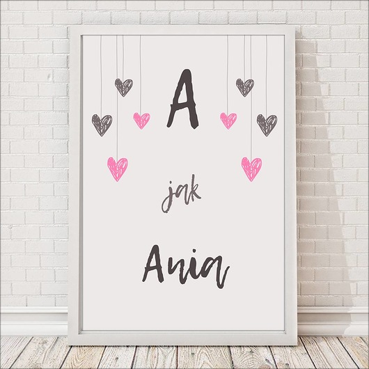 obrazy i plakaty do pokoju dziecięcego Plakat personalizowany z imieniem dziecka