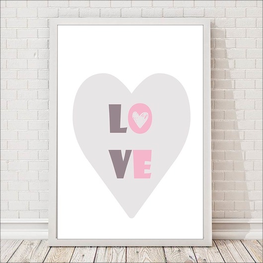 obrazy i plakaty do pokoju dziecięcego Plakat obrazek Love