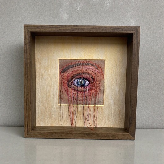 obrazy Obraz malowany inhalowany oko 3 D "patrzę".