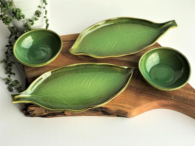 Zestaw ceramiczny dla dwojga  talerz  miseczka Ceramika Tyka